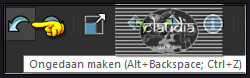 Klik 1 x op het "Ongedaan maken" pijltje