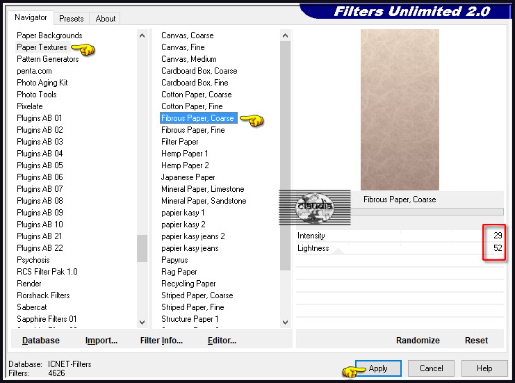 Effecten - Insteekfilters - <I.C.NET Software> - Filters Unlimited 2.0 - Paper Textures - Fibrous Paper, Coarse :