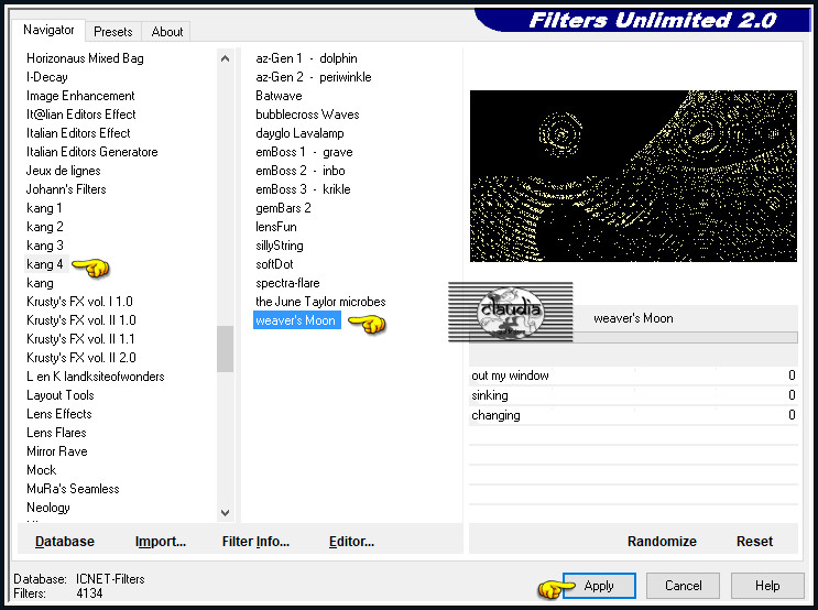 Effecten - Insteekfilters - <I.C.NET Software> - Filters Unlimited 2.0 - kang 4 - weaver's Moon