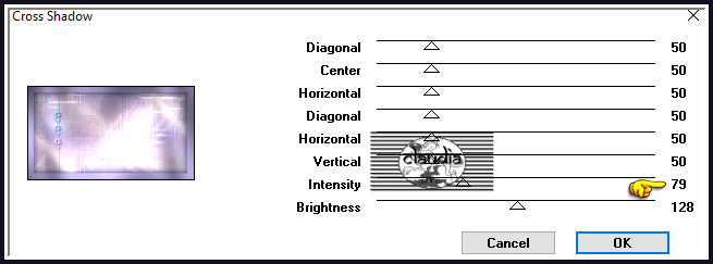 Effecten - Insteekfilters - Graphics Plus - Cross Shadow