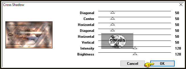 Effecten - Insteekfilters - Graphics Plus - Cross Shadow