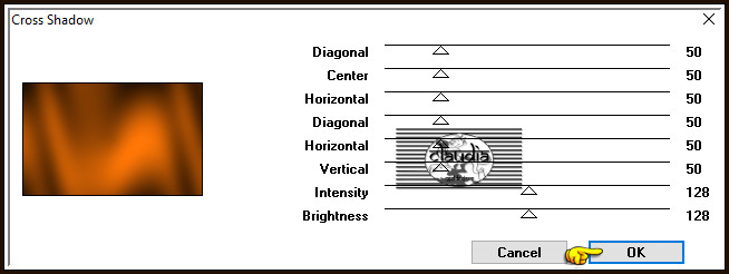 Effecten - Insteekfilters - Graphics Plus - Cross Shadow