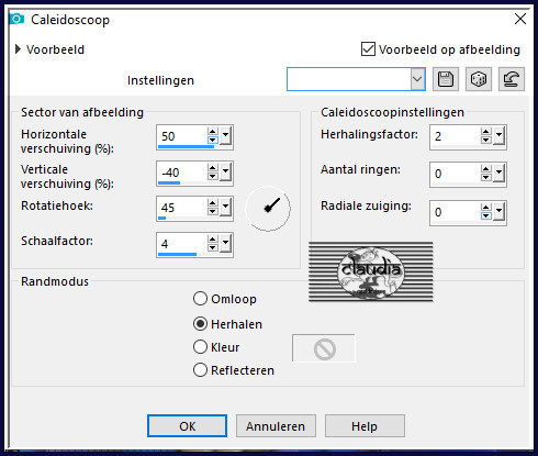 Effecten - Reflectie-effecten - Caleidoscoop