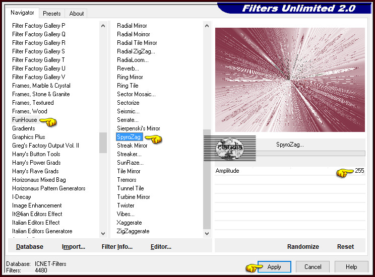Effecten - Insteekfilters - <I.C.NET Software> - Filters Unlimited 2.0 - FunHouse - SpyroZag