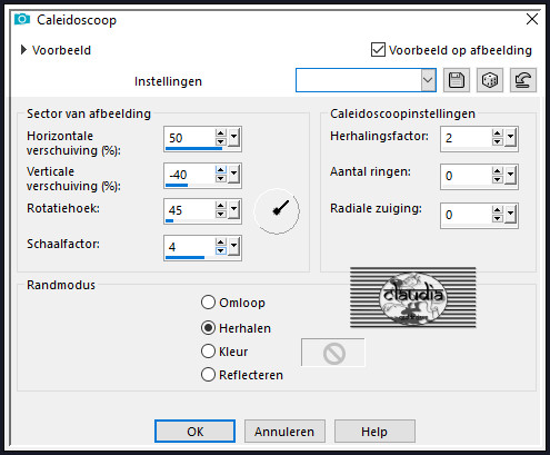 Effecten - Reflectie-effecten - Caleidoscoop