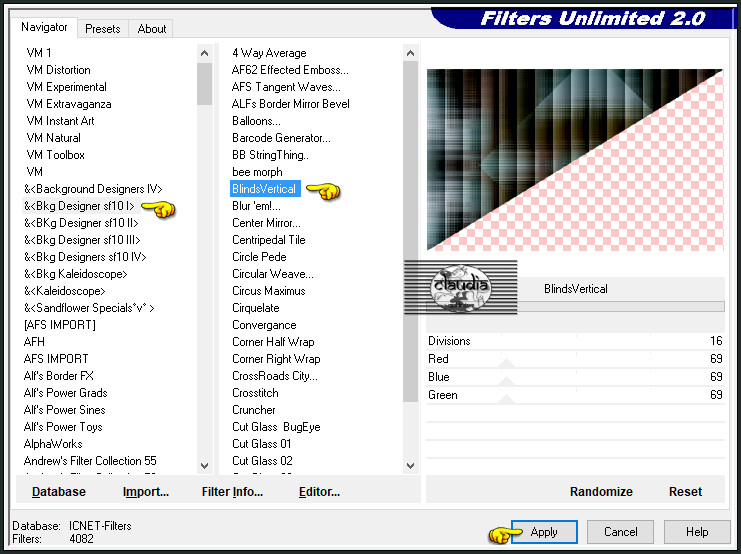 Effecten - Insteekfilters - <I.C.NET Software> - Filters Unlimited 2.0 - &<Bkg Desinger sf10 I> - BlindsVertical
