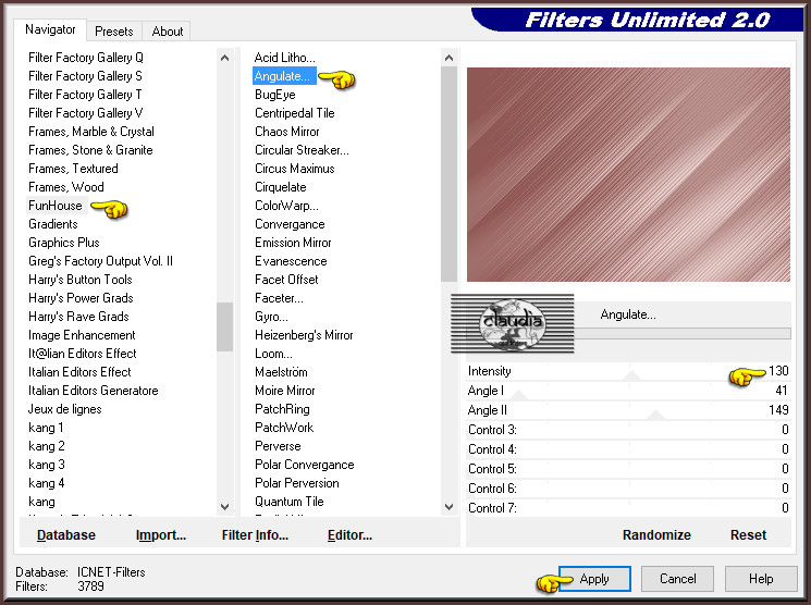 Effecten - Insteekfilters - <I.C.NET Software> - Filters Unlimited 2.0 - FunHouse - Angulate