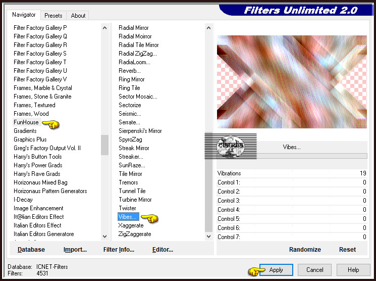 Effecten - Insteekfilters - <I.C.NET Software> - Filters Unlimited 2.0 - FunHouse - Vibes