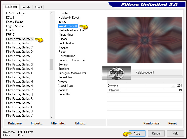 Effecten - Insteekfilters - <I.C.NET Software> - Filters Unlimited 2.0 - Filter Factory Gallery A - Kaleidoscope II