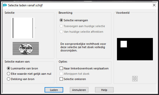 Selecties - Selectie laden/opslaan - Selectie laden vanaf schijf : Sel3_Liberte_Animabelle