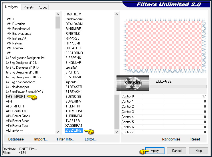 Effecten - Insteekfilters - <I.C.NET Software> - Filters Unlimited 2.0 - [AFS IMPORT] - ZIGZAGGE