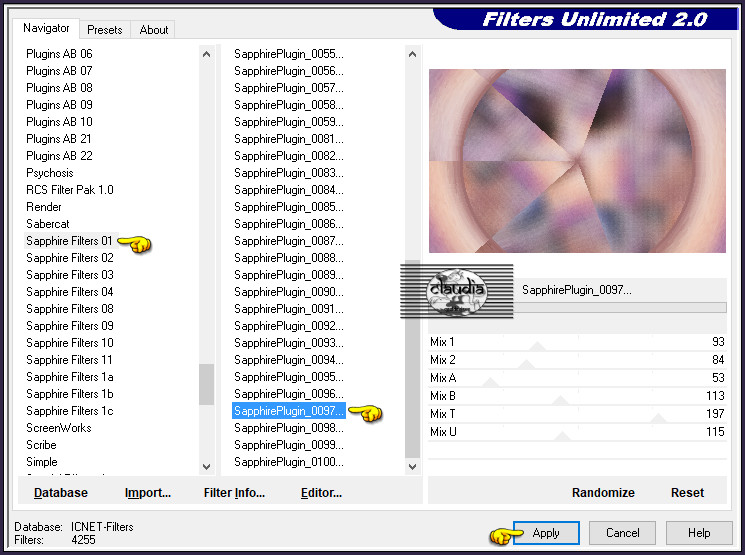 Effecten - Insteekfilters - <I.C.NET Software> - Filters Unlimited 2.0 - Sapphire Filters 01 - SapphierePlugin_0097