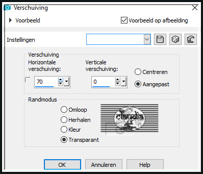 Effecten - Afbeeldingseffecten - Verschuiving