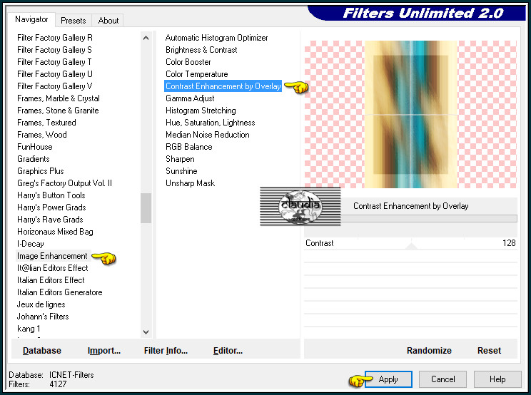 Effecten - Insteekfilters - <I.C.NET Software> - Filters Unlimited 2.0 - Image Enchancement - Contrast Enhancement by Overlay