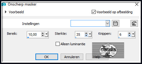 Aanpassen - Scherpte - Onscherp masker