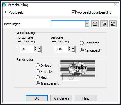 Effecten - Afbeeldingseffecten - Verschuiving