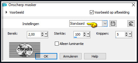Aanpassen - Scherpte - Onscherp masker