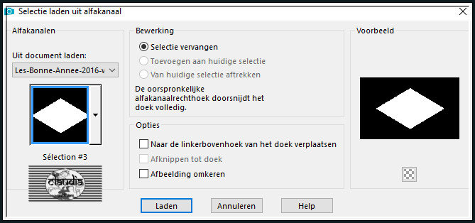 Selecties - Selectie laden/opslaan - Selectie laden uit alfakanaal : Sélection #3