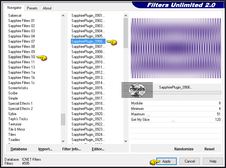 Effecten - Insteekfilters - <I.C.NET Software> - Filters Unlimited 2.0 - Sapphire Filters 10 - SapphirePlugin_0906