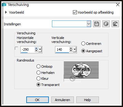 Effecten - Afbeeldingseffecten - Verschuiving