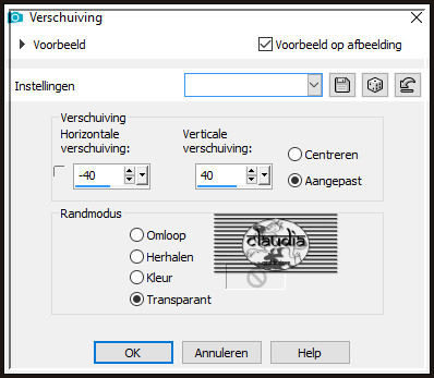 Effecten - Afbeeldingseffecten - Verschuiving