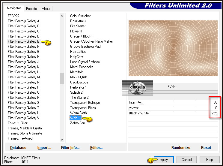 Effecten - Insteekfilters - <I.C.NET Software> - Filters Unlimited 2.0 - Filter Factory Gallery E - Web...