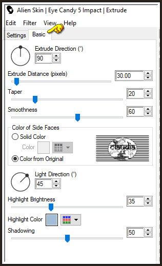 Effecten - Insteekfilters - Alien Skin Eye Candy 5 : Impact - Extrude 