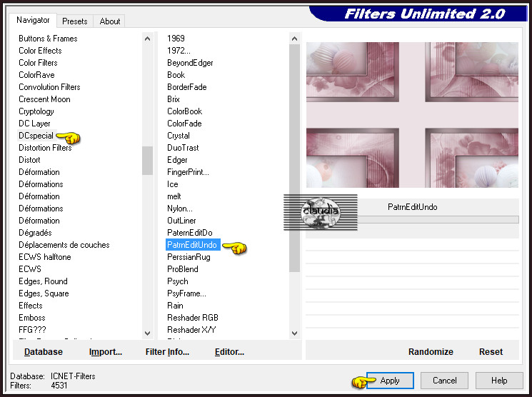 Effecten - Insteekfilters - <I.C.NET Software> - Filters Unlimited 2.0 - DCspecial - PaternEditEndo