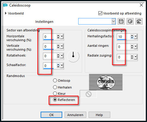 Effecten - Reflectie-effecten - Caleidoscoop