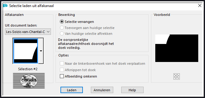 Selecties - Selectie laden/opslaan - Selectie laden uit alfakanaal : Sélection #2