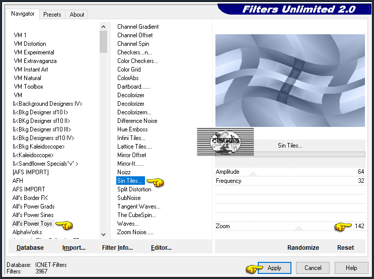 Effecten - Insteekfilters - <I.C.NET Software> - Filters Unlimited 2.0 - Alf's Power Toys - Sin Tiles
