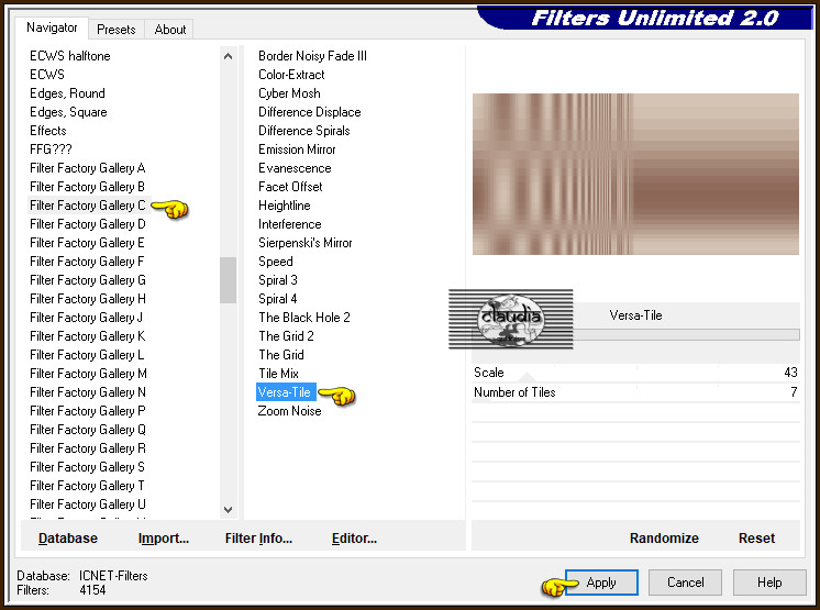 Effecten - Insteekfilters - <I.C.NET Software> - Filters Unlimited 2.0 - Filter Factory Gallery C - Versa-Tile
