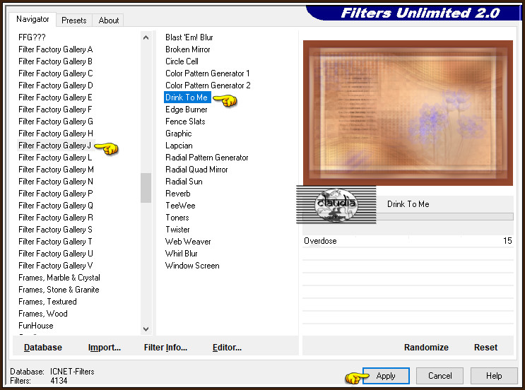 Effecten - Insteekfilters - <I.C.NET Software> - Filters Unlimited 2.0 - Filter Factory Gallery J - Drink To Me