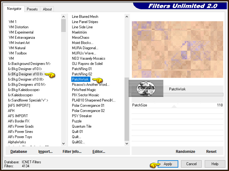 Effecten - Insteekfilters - <I.C.NET Software> - Filters Unlimited 2.0 - &<Bkg Designer sf10 II> - PatchWork