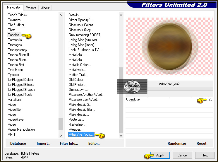 Effecten - Insteekfilters - <I.C.NET Software> - Filters Unlimited 2.0 - Toadies - What Are You?... :