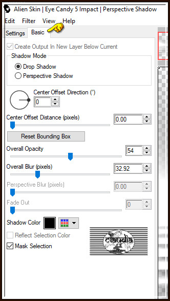 Effecten - Insteekfilters - Alien Skin Eye Candy 5 : Impact - Perspective Shadow