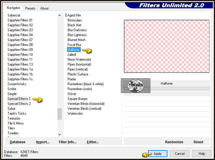 Effecten - Insteekfilters - <I.C.NET Software> - Filters Unlimited 2.0 - Special Effects 1 - Halftone :