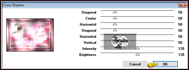 Effecten - Insteekfilters - Graphics Plus - Cross Shadow