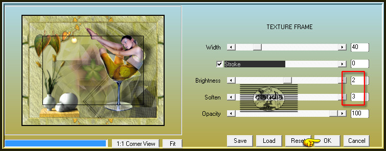 Effecten - Insteekfilters - AAA Frames - Texture Frame