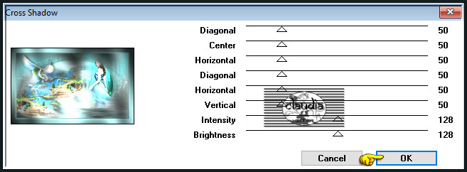 Effecten - Insteekfilters - Graphics Plus - Cross Shadow