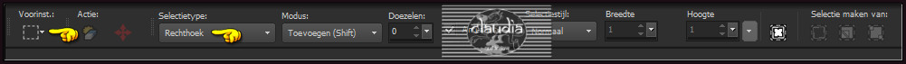 Activeer het "Selectiegereedschap" - Rechthoek