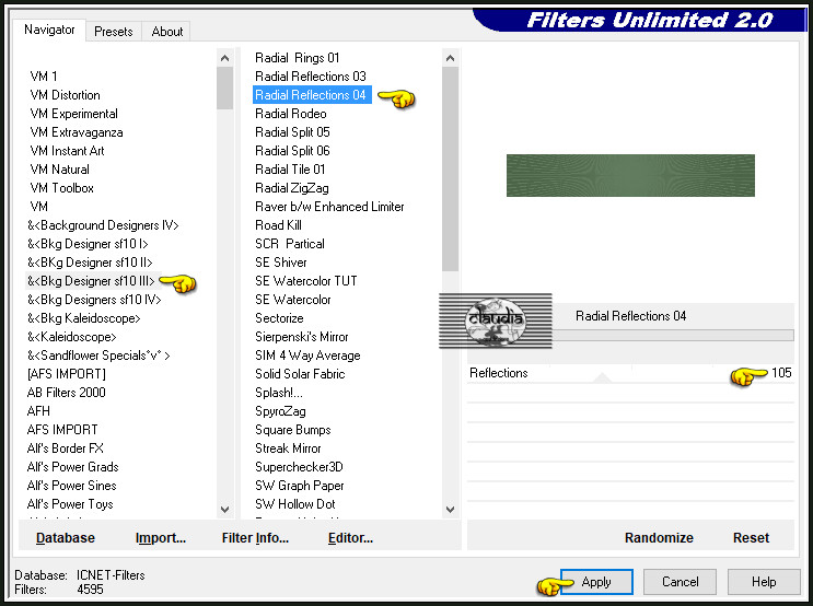 Effecten - Insteekfilters - <I.C.NET Software> - Filters Unlimited 2.0 - &<Bkg Designer sf10 III> - Radial Reflections 04