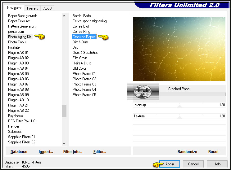 Effecten - Insteekfilters - <I.C.NET Software> - Filters Unlimited 2.0 - Photo Aging Kit - Cracked Paper