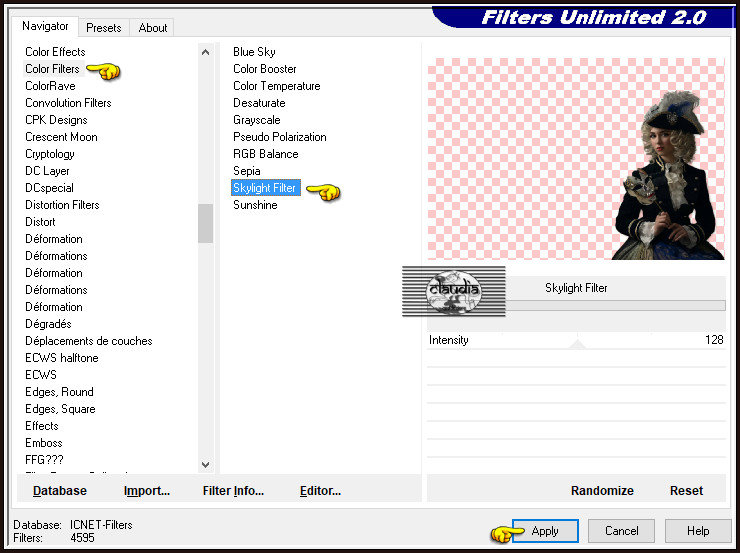 Effecten - Insteekfilters - <I.C.NET Software> - Filters Unlimited 2.0 - Color Filters - Skylight Filter