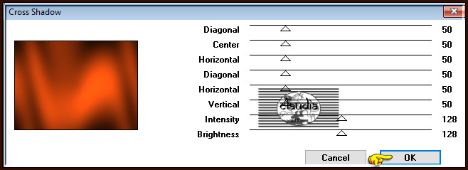 Effecten - Insteekfilters - Graphics Plus - Cross Shadow