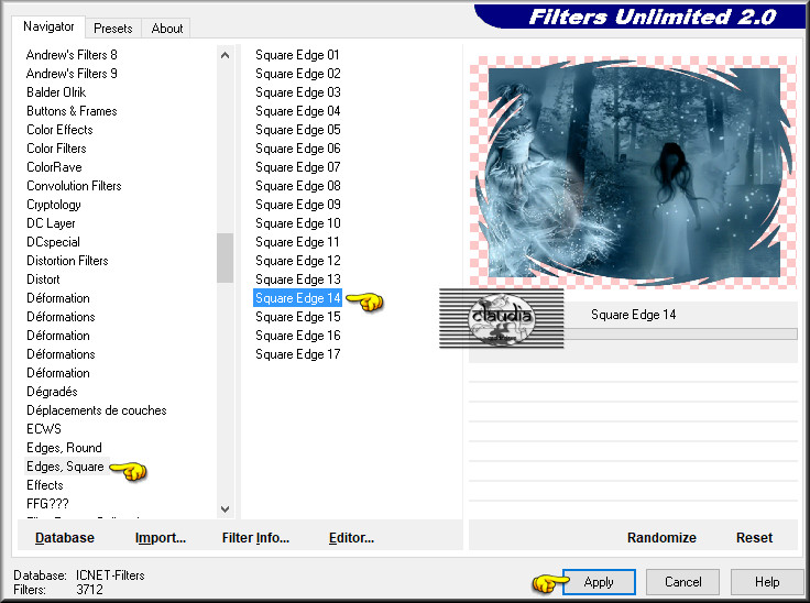Effecten - Insteekfilters - <I.C.NET Software> - Filters Unlimited 2.0 - Edges, Square - Square Edge 14 