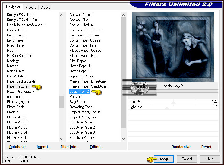 Effecten - Insteekfilters - <I.C.NET Software> - Filters Unlimited 2.0 - Paper Textures - papier kasy 2