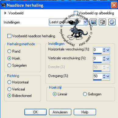 Effecten - Afbeeldingseffecten - Naadloze herhaling