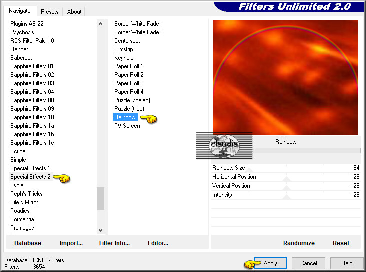 Effecten - Insteekfilters - <I.C.NET Software> - Filters Unlimited 2.0 - Special Effects - Rainbow