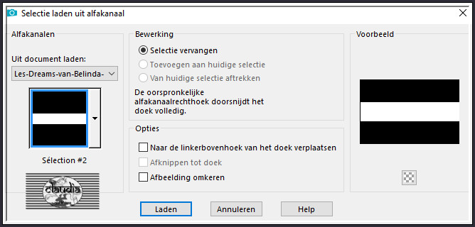 Selecties - Selectie laden/opslaan - Selectie laden uit alfkanaal : Sélection #2